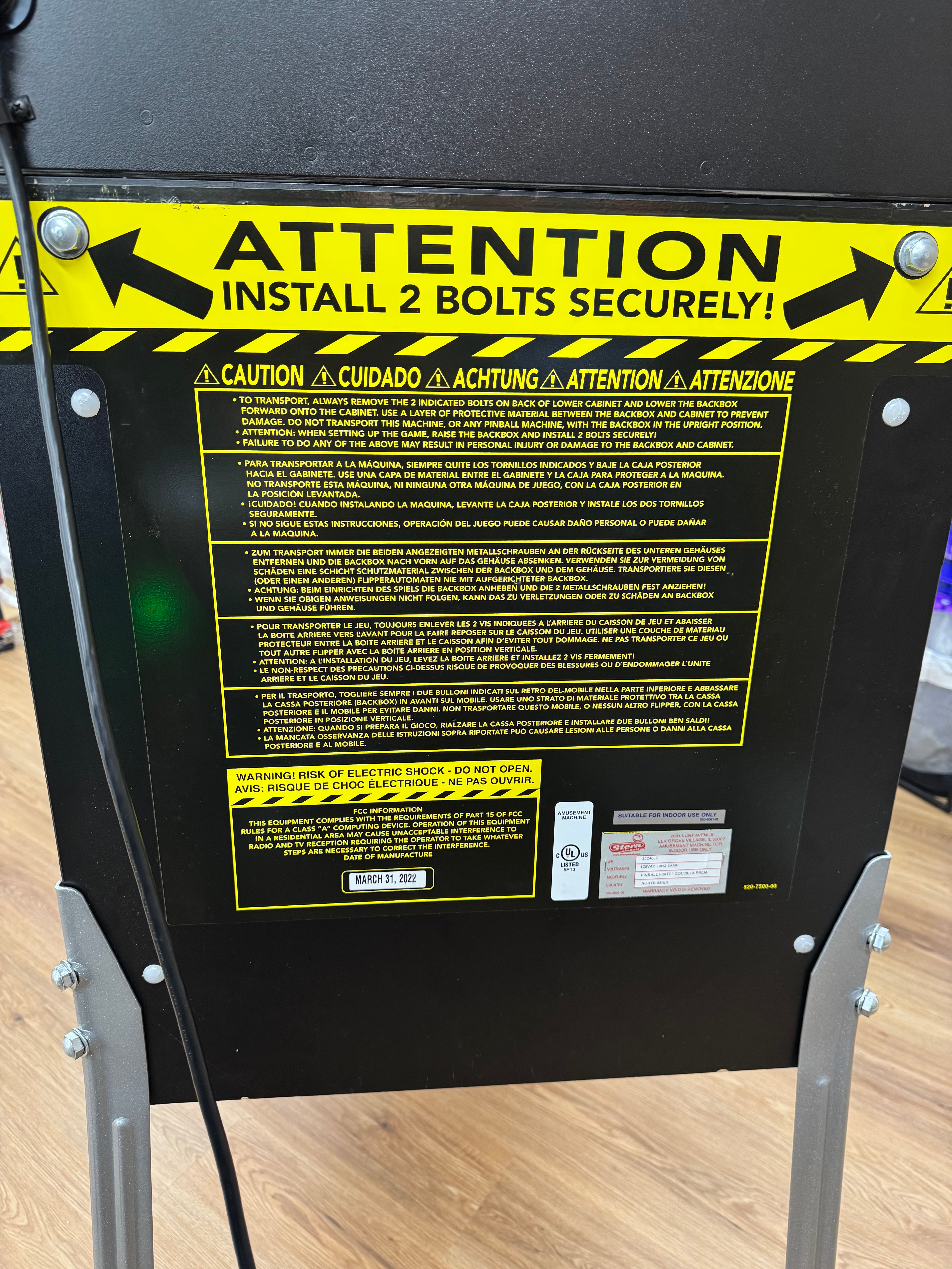 GODZILLA PINBALL MACHINE