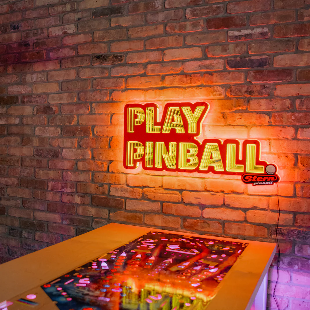 STERN PLAY PINBALL SIGN