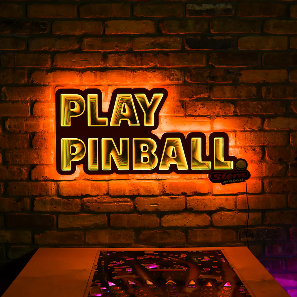 STERN PLAY PINBALL SIGN