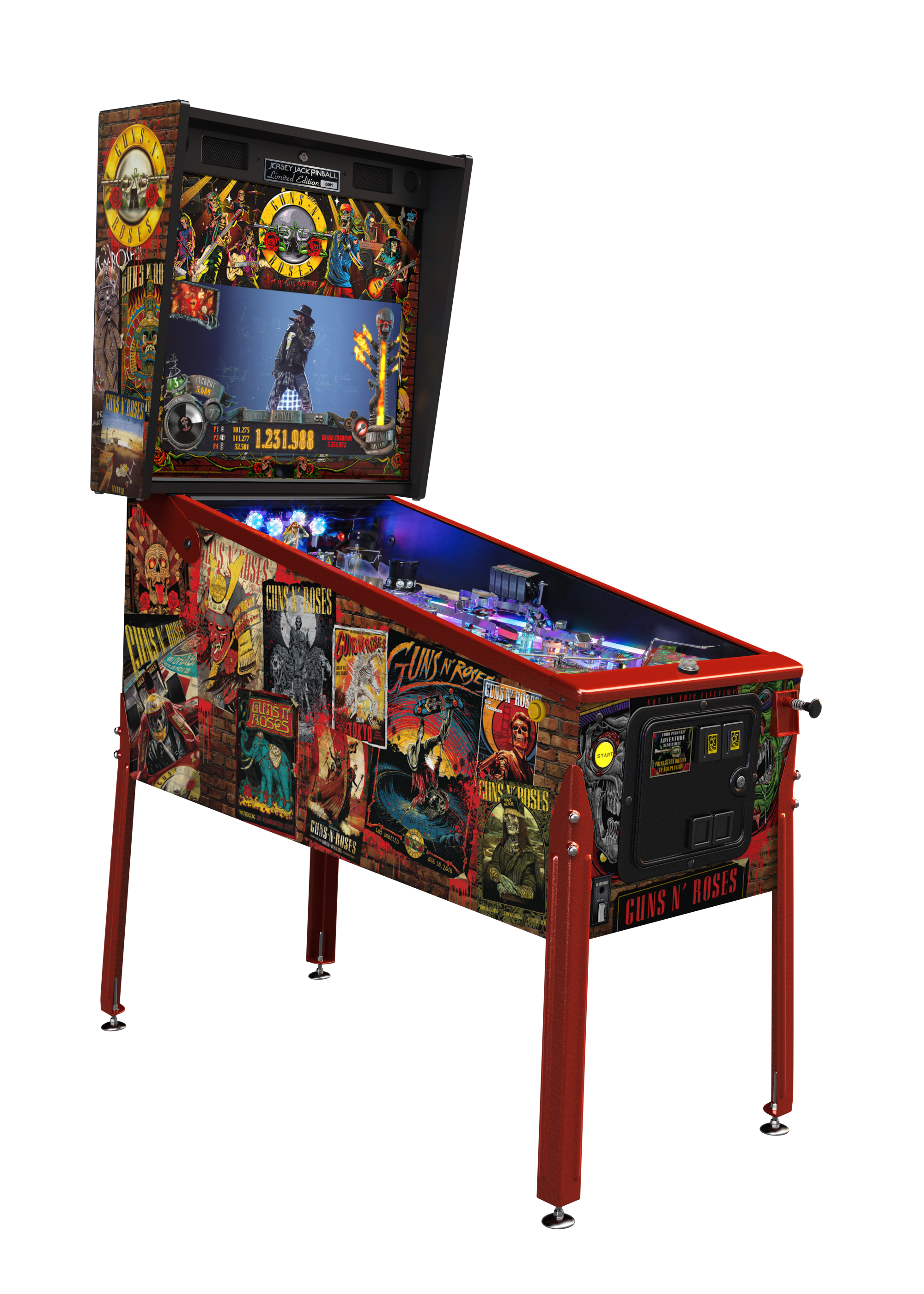 JJP GUNS N' ROSES PINBALL MACHINE (LE)