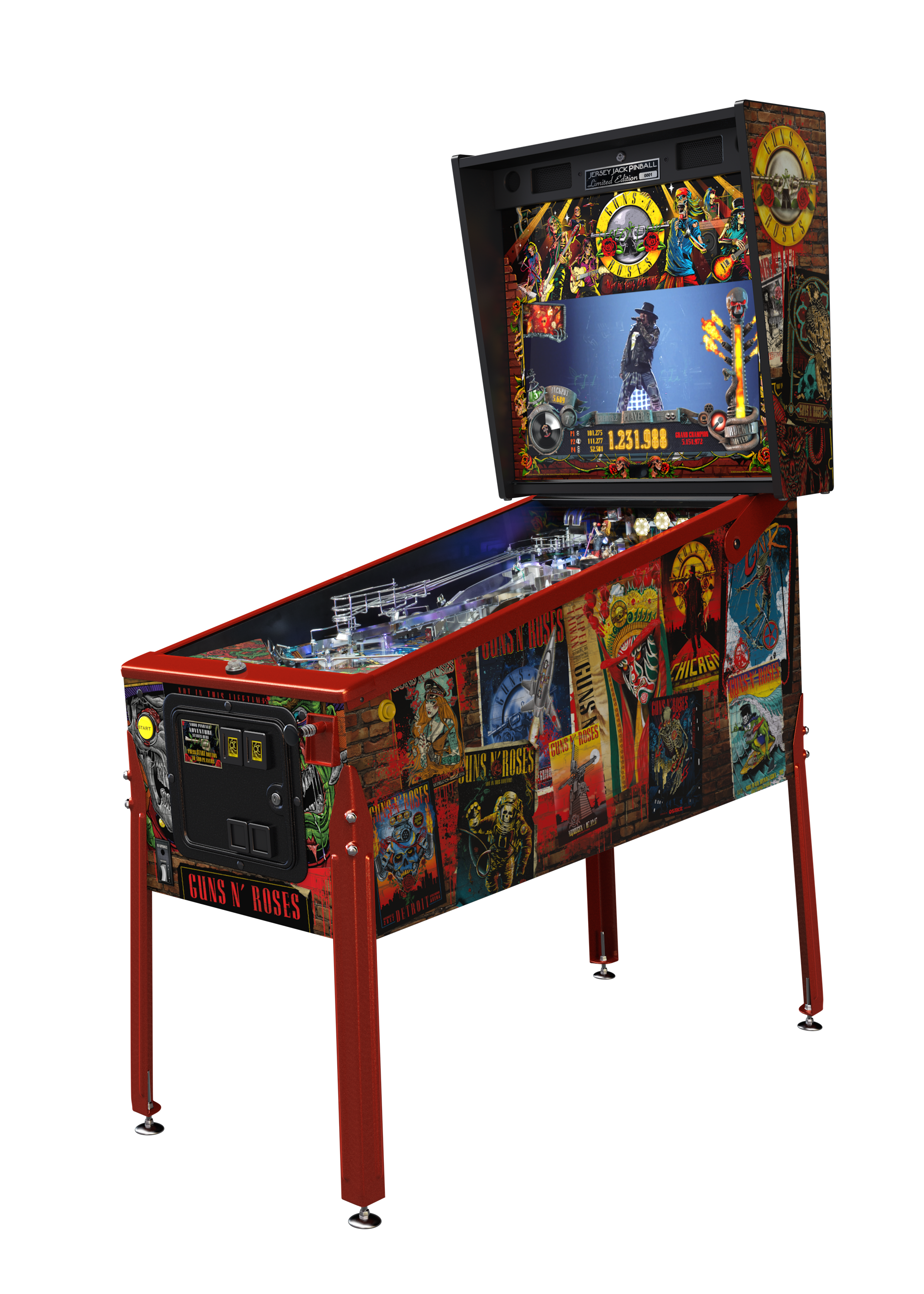 JJP GUNS N' ROSES PINBALL MACHINE (LE)