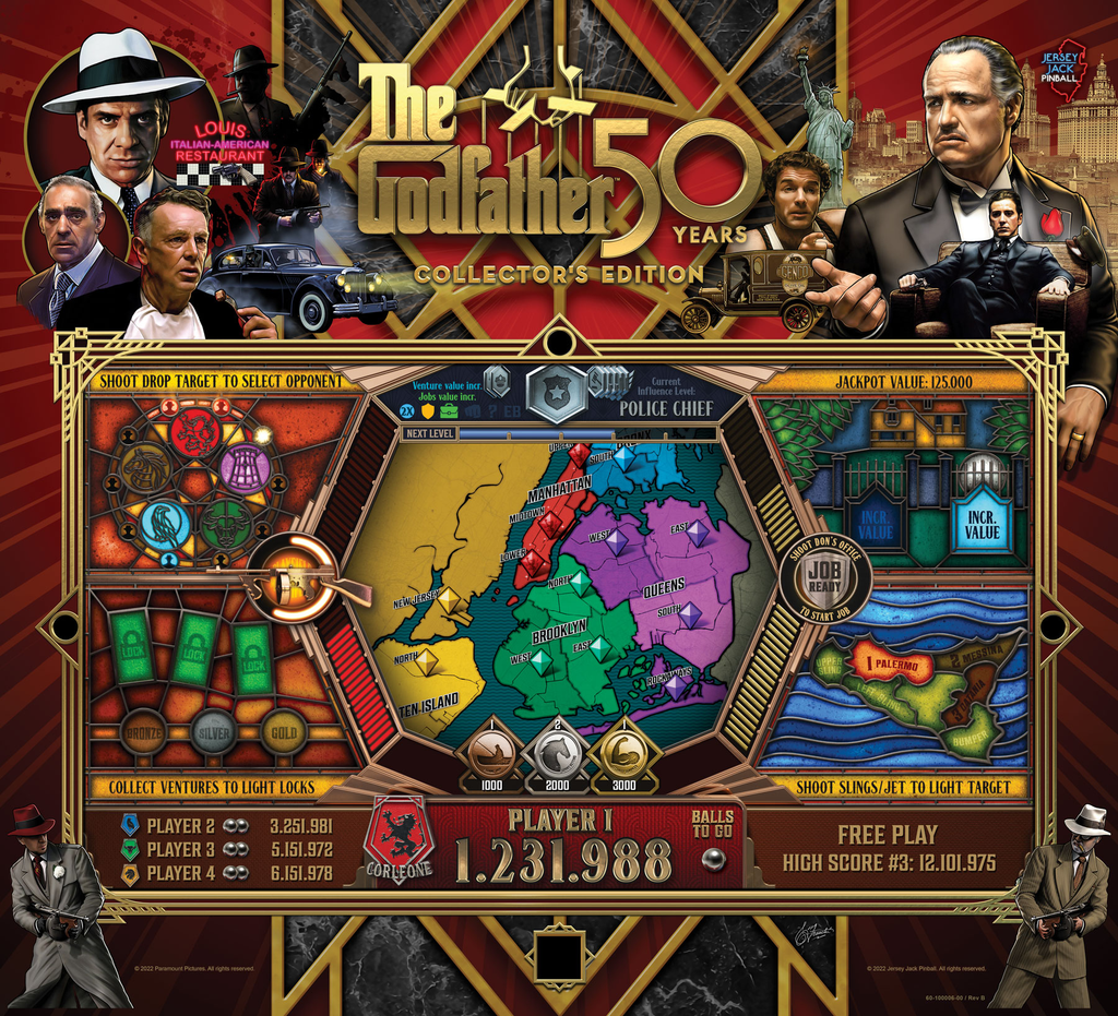 JJP GODFATHER PINBALL MACHINE (CE)
