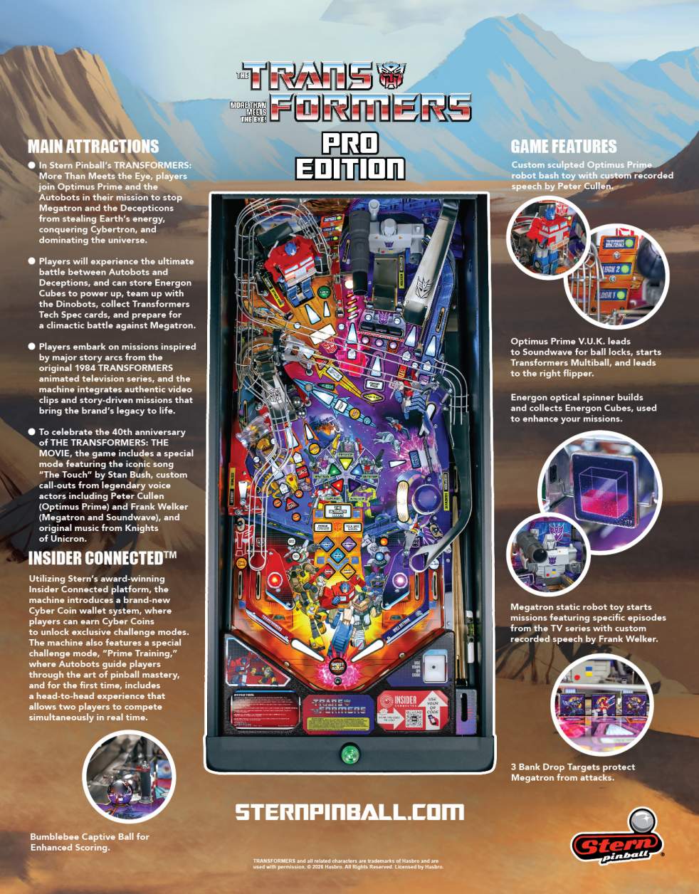 TRANSFORMERS: More Than Meets the Eye Pro Pinball Machine (DEPOSIT)